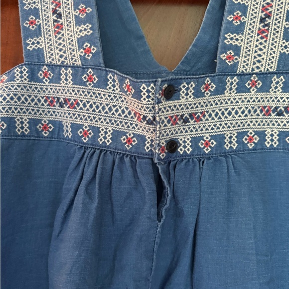 Madewell Embroidered Top Size 2 Babydoll Style - Picture 4 of 8
